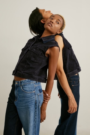 C&A E.L.V. Denim Denim WaistGenderneutral Jassen Heren Blauw Donkergrijs | 6801JYHFM
