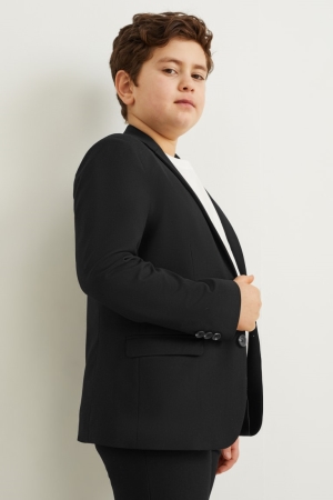 C&A Extended Sizes Mix-and-match Tailored Stretch Lycra® Jassen Meisjes Zwart | 8632RGJHE