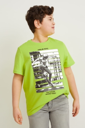 C&A Extended Sizes Multipack Of 2 Sleeve T-shirts Jongens Lichtgroen | 8073GRIQU