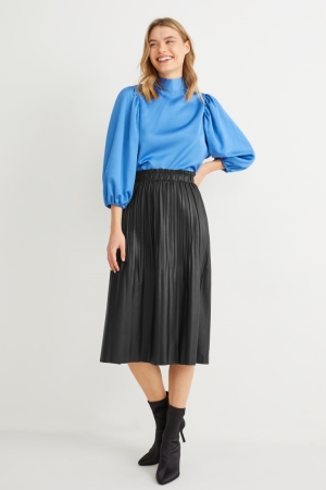 C&A Faux Leren Rokken Dames Zwart | 3945UOFQW