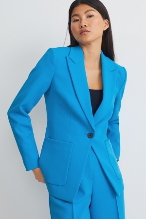 C&A Fitted Recycled Blazer Dames Lichtblauw | 8527ZSFRK