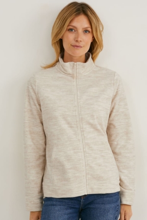 C&A Fleece Hoodie Dames Wit | 8467TKIHF