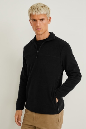 C&A Fleece Recycled Sweatshirts Heren Zwart | 3719RUWMT
