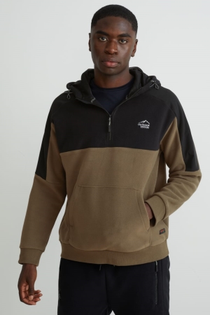 C&A Fleece Thermolite® Ecomade Recycled Sweatshirts Heren Donkerbruin | 2981OITJN