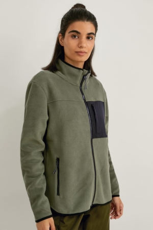 C&A Fleece Wandelen Thermolite® Ecomade Recycled Hoodie Dames Groen | 8371YGTEP