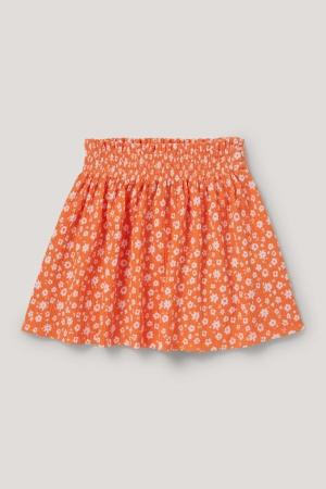 C&A Floral Rokken Meisjes Oranje | 3690ZOAHF