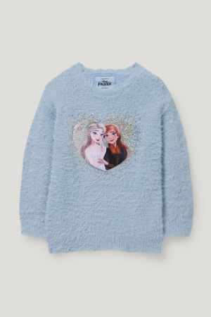 C&A Frozen Shiny Jumpers Meisjes Lichtblauw | 9028JOZHX