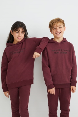 C&A Genderneutral Hoodie Meisjes Bordeaux | 3081CSHIO