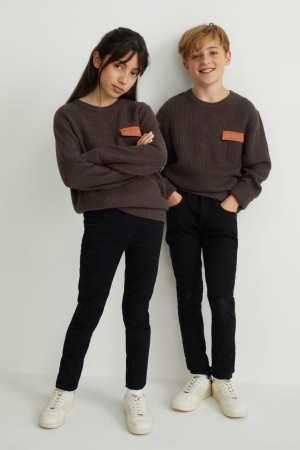 C&A Genderneutral Recycled Jumpers Meisjes Donkerbruin | 0524PYMFO