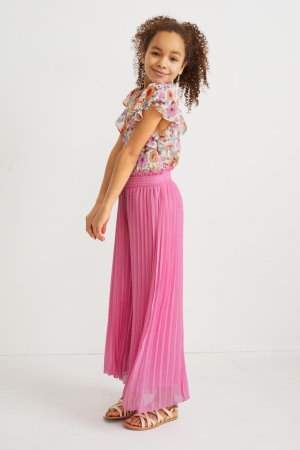 C&A Geplooid Broek Meisjes Roze | 7321YUGZP