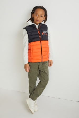 C&A Gewatteerd Gilet Recycled Jassen Meisjes Oranje | 1659UDPRL