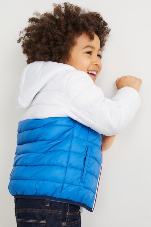 C&A Gewatteerd With Hood Recycled Jassen Meisjes Blauw | 5241KFNRP