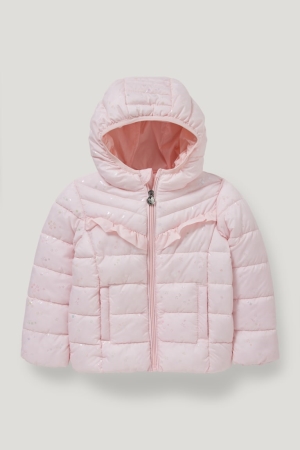 C&A Gewatteerd With Hood Recycled Jassen Meisjes Roze | 8697IXCNZ