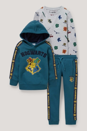 C&A Harry Potter Set, Long Sleeve And Joggers Broek Jongens Donkerturquoise | 9354ZANGL