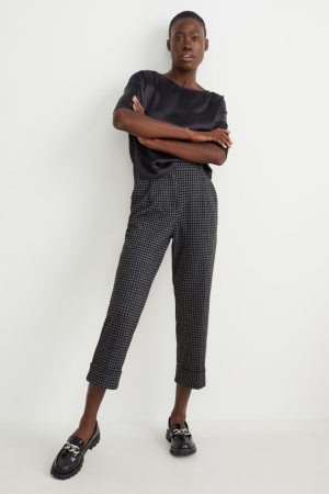 C&A High Taille Tapered Fit Broek Dames Donkergrijs | 1708XUCTF
