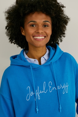 C&A Hoodie Dames Blauw | 6712ETNRW
