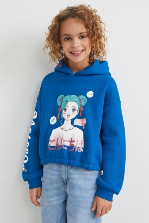 C&A Hoodie Meisjes Blauw | 2094LZHNG