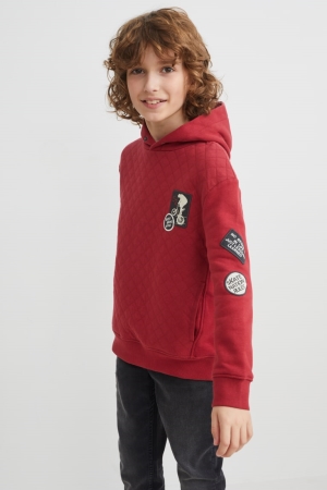 C&A Hoodie Meisjes Donkerrood | 3208XMOFY