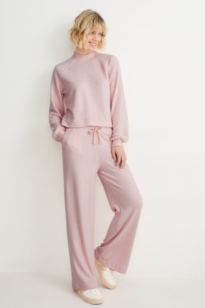 C&A Jersey Loose Fit With Lenzing™ Ecovero™ Broek Dames Roze | 7284QMBGO