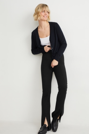 C&A Jersey Regular Fit With Lenzing™ Ecovero™ Broek Dames Zwart | 6248YVCBJ