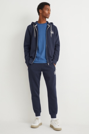 C&A Joggers With Recycled Polyester Broek Heren Donkerblauw | 7591GNTRI