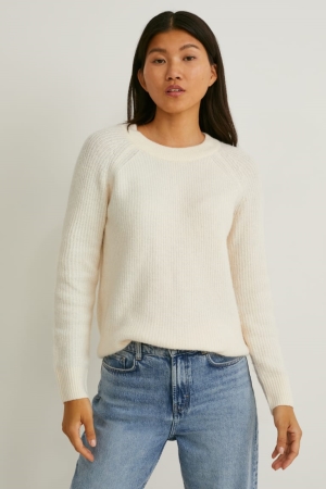 C&A Jumpers Dames Wit | 2701GUAJO