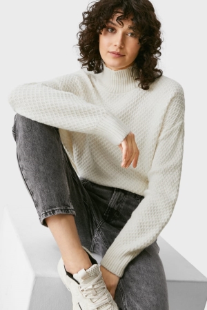 C&A Jumpers Dames Wit | 6459CPORX