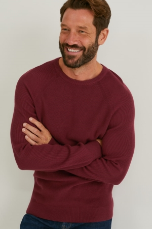 C&A Jumpers Heren Bordeaux | 7593DBOHQ
