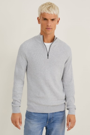 C&A Jumpers Heren Lichtgrijs | 5738IUNQC