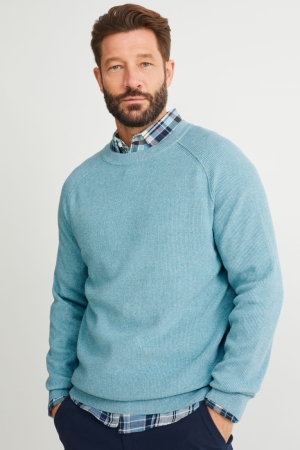 C&A Jumpers Heren Turquoise | 3845KWOPU