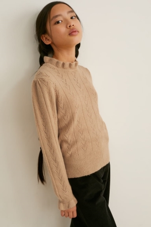C&A Jumpers Meisjes Beige | 0629JPLKB