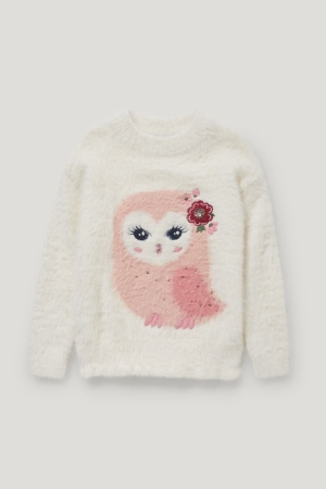 C&A Jumpers Meisjes Wit | 0697XNQEL