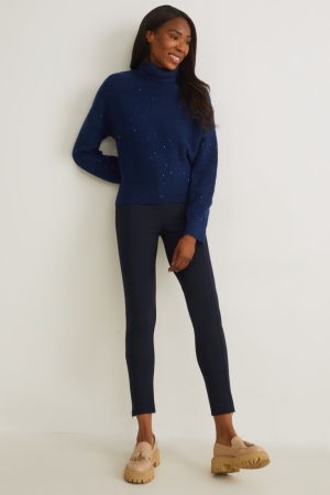 C&A Leggings Lenzing™ Ecovero™ Broek Dames Donkerblauw | 8759ZYSHM