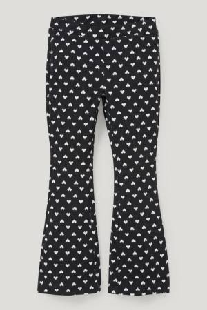 C&A Leggings Recycled Patterned Broek Meisjes Zwart Wit | 3875ULJIV