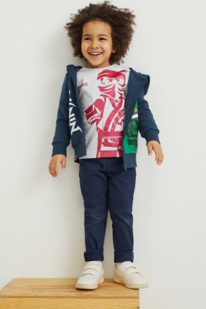 C&A Lego Ninjago Set Zip-through, Long Sleeve And Sleeve T-shirts Jongens Donkerblauw | 4365ZDSNU