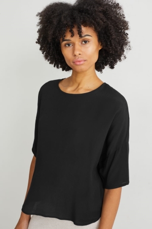 C&A Lenzing™ Ecovero™ Blouse Dames Zwart | 7136OXTRN