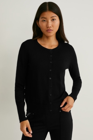 C&A Lenzing™ Ecovero™ Cardigan Dames Zwart | 9654IUONJ