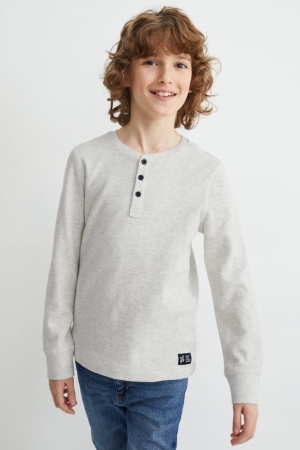 C&A Long Sleeve Topjes Jongens Wit | 2847TARVC