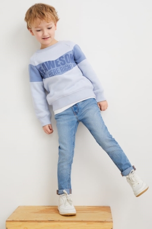 C&A Mager Jeans Jongens Blauw Lichtblauw | 8421GICDU