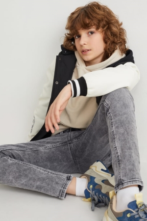 C&A Mager Jog Denim Jeans Jongens Blauw Grijs | 4851PNCQD
