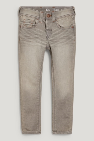 C&A Mager Jog Denim Lycra® Organic Katoenen Jeans Jongens Blauw Lichtgrijs | 7942ZHRMW