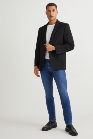 C&A Mager Lycra® Jeans Heren Blauw | 6784LDXVS