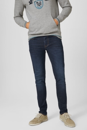 C&A Mager Lycra® Jeans Heren Blauw Donkerblauw | 2784SMLVT