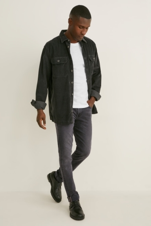C&A Mager Lycra® Jeans Heren Grijs | 4239IFHKV