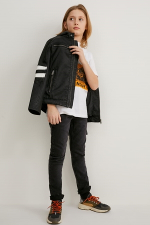 C&A Mager Organic Katoenen Jeans Jongens Zwart | 6840OMDUQ