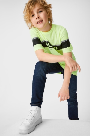 C&A Mager Organic Katoenen Jeans Jongens Blauw Donkerblauw | 8415DRUJO