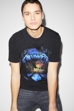 C&A Metallica T-shirts Heren Donkergrijs | 3465XTJCO