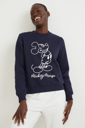 C&A Mickey Mouse Sweatshirts Dames Donkerblauw | 4719ERXBP