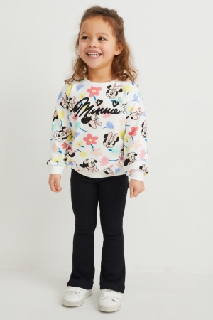 C&A Minnie Mouse Set And Leggings 2 Piece Sweatshirts Meisjes Wit | 9627NJKEI