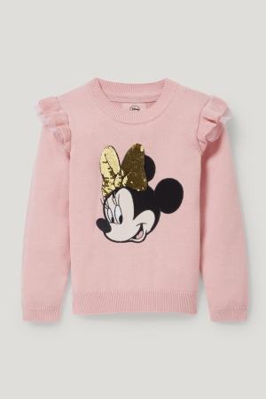 C&A Minnie Mouse Shiny Jumpers Meisjes Roze | 7138YPIDN